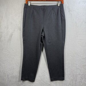 J Jill Ponte Slim Leg Pant Size LP Petite Gray Pull On Stretch Minimalist Classy
